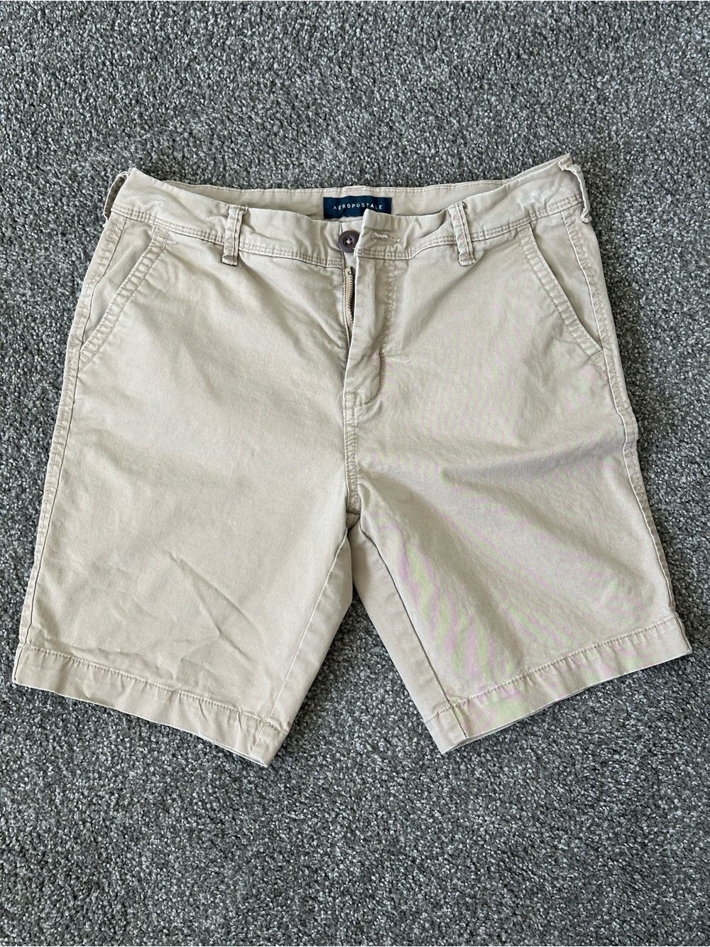 Aeropostale Men's Light Tan Chino Shorts
